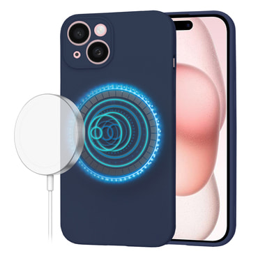 Silikonski ovitek Techsuit SoftFlex MagSafe za iPhone 15 - moder