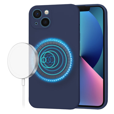 Silikonski ovitek Techsuit SoftFlex MagSafe za iPhone 13 - moder