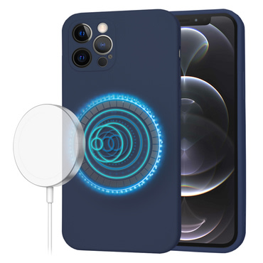 Silikonski ovitek Techsuit SoftFlex MagSafe za iPhone 12 Pro - moder