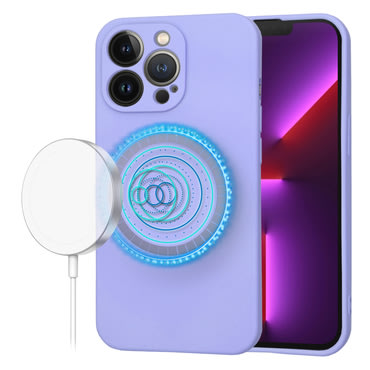 Silikonski ovitek Techsuit SoftFlex MagSafe za iPhone 13 Pro - vijoličen