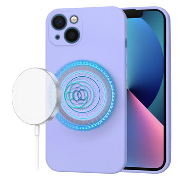 Silikonski ovitek Techsuit SoftFlex MagSafe za iPhone 13 - vijoličen