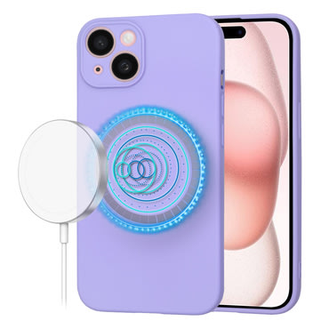 Silikonski ovitek Techsuit SoftFlex MagSafe za iPhone 15 - vijoličen