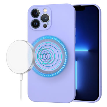 Silikonski ovitek Techsuit SoftFlex MagSafe za iPhone 13 Pro Max - vijoličen