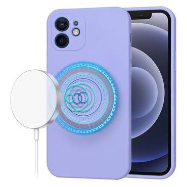 Silikonski ovitek Techsuit SoftFlex MagSafe za iPhone 12 - vijoličen