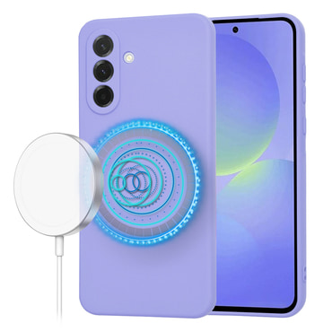 Silikonski ovitek Techsuit SoftFlex MagSafe za Samsung Galaxy A36 - vijoličen