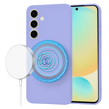 Silikonski ovitek Techsuit SoftFlex MagSafe za Samsung Galaxy S24 FE - vijoličen