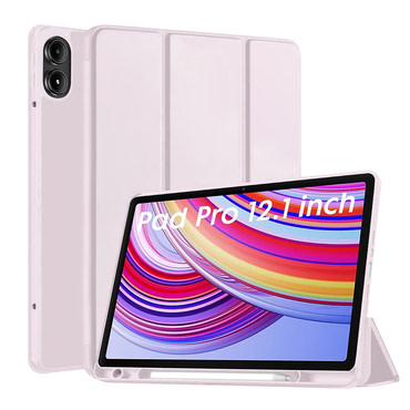 Etui Techsuit "Flex Trifold" z držalom za pisalo za Xiaomi Redmi Pad Pro / Xiaomi Poco Pad / Redmi Pad Pro 5G - pink
