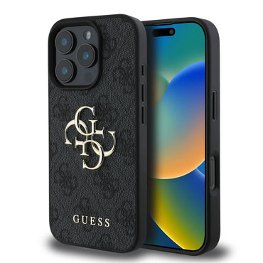 Originalen trden TPU ovitek Guess "4G Big Metal Logo" za iPhone 16 Pro Max - black