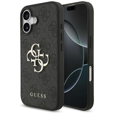 Originalen trden TPU ovitek Guess "4G Big Metal Logo" za iPhone 17 - black