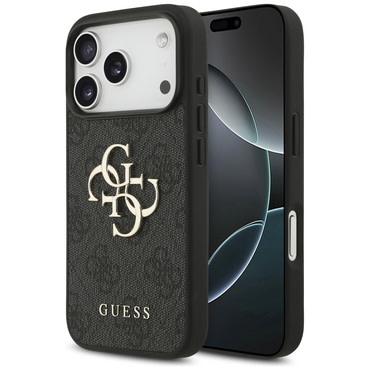 Originalen trden TPU ovitek Guess "4G Big Metal Logo" za iPhone 17 Pro Max - black
