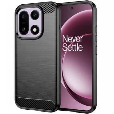 TPU gel ovitek "Brushed Carbon" za OnePlus 15 - črn