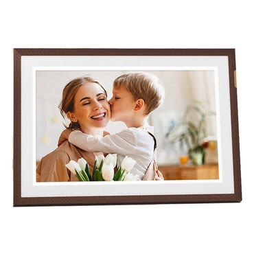 Digitalni foto okvir Arzopa D10 10.1" z 32 GB pomnilnika in zaslonom 1280×800 - temno rjav
