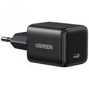 Stenski polnilec Ugreen X512 20W z USB-C PD hitrim polnjenjem in GaN tehnologijo - črn