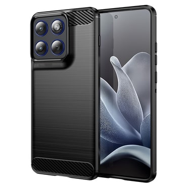 TPU gel ovitek "Brushed Carbon" za Motorola Edge 70 - črn