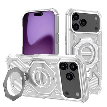 Hibridni ovitek "Carbon Shield Pro" za iPhone 17 Pro Max - white transparent