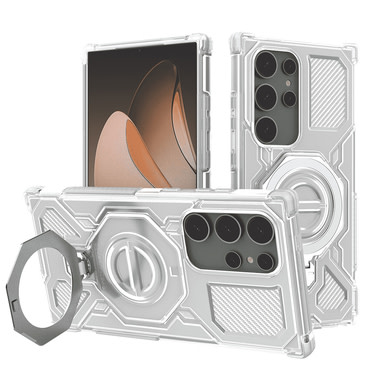 Hibridni ovitek "Carbon Shield Pro" za Samsung Galaxy S24 Ultra - white transparent