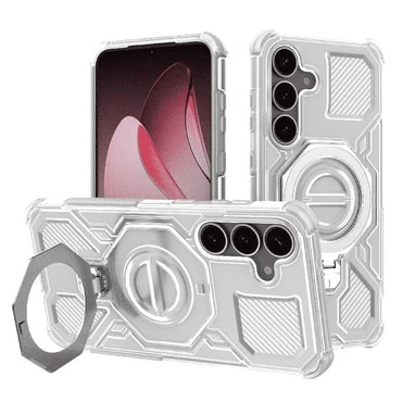 Hibridni ovitek "Carbon Shield Pro" za Samsung Galaxy S25 - white transparent