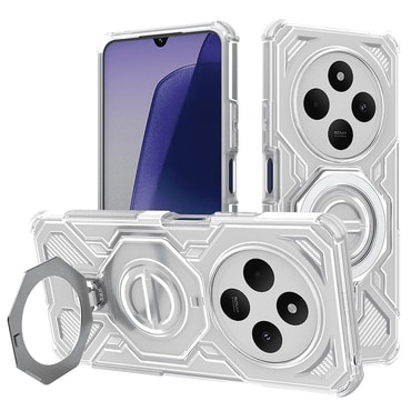 Hibridni ovitek "Carbon Shield Pro" za Xiaomi Redmi 14C / Poco C75 - white transparent