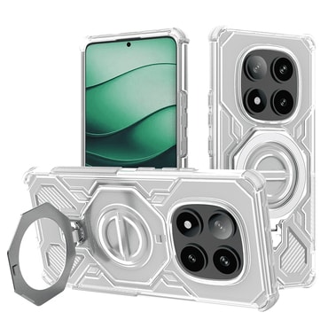 Hibridni ovitek "Carbon Shield Pro" za Xiaomi Redmi Note 14 Pro Plus 5G - white transparent