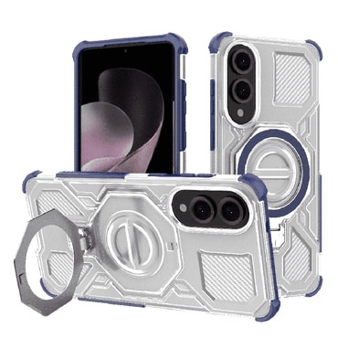 Hibridni ovitek "Carbon Shield Pro" za Samsung Galaxy S25 Edge - blue transparent