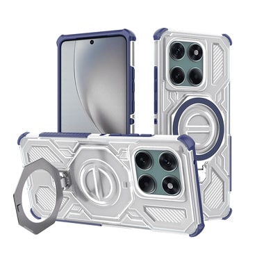 Hibridni ovitek "Carbon Shield Pro" za Motorola Edge 60 / Edge 60 Fusion - blue transparent