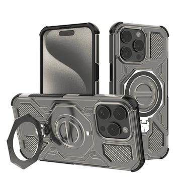 Hibridni ovitek "Carbon Shield Pro" za iPhone 15 Pro - smoke black