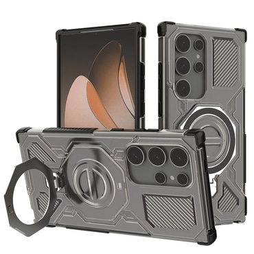 Hibridni ovitek "Carbon Shield Pro" za Samsung Galaxy S24 Ultra - smoke black