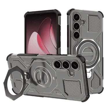 Hibridni ovitek "Carbon Shield Pro" za Samsung Galaxy S25 Plus - smoke black