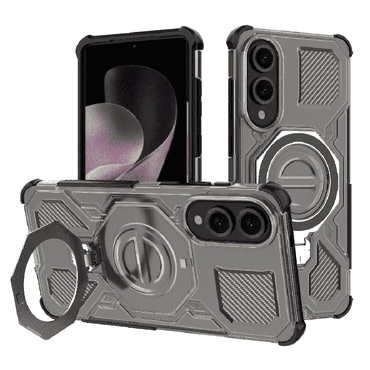 Hibridni ovitek "Carbon Shield Pro" za Samsung Galaxy S25 Edge - smoke black