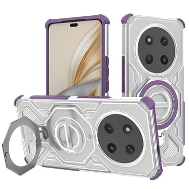 Hibridni ovitek "Carbon Shield Pro" za Honor Magic7 Lite / X9c - purple transparent