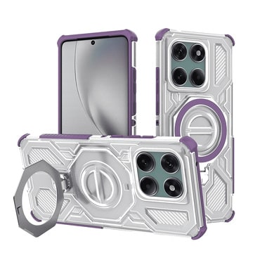 Hibridni ovitek "Carbon Shield Pro" za Motorola Edge 60 / Edge 60 Fusion - purple transparent