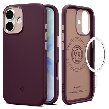 Ovitek Spigen "Nano Pop Mag" za iPhone 17 - burgundy bean