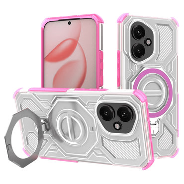 Hibridni ovitek "Carbon Shield Pro" za Honor 400 - pink transparent