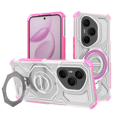 Hibridni ovitek "Carbon Shield Pro" za Honor 400 Pro - pink transparent