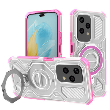 Hibridni ovitek "Carbon Shield Pro" za Honor 200 Lite - pink transparent