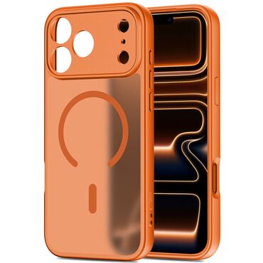 Silikonski ovitek Tech-Protect "BasicMag" za iPhone 17 Pro Max - matte cosmic orange
