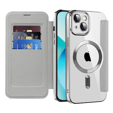 Etui "SmartMag Book" z Magsafe tehnologijo in RFID denarnico za iPhone 13 - gray