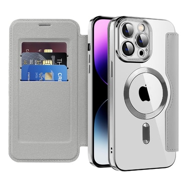 Etui "SmartMag Book" z Magsafe tehnologijo in RFID denarnico za iPhone 14 Pro Max - gray