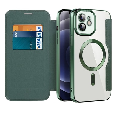 Etui "SmartMag Book" z Magsafe tehnologijo in RFID denarnico za iPhone 12 - green