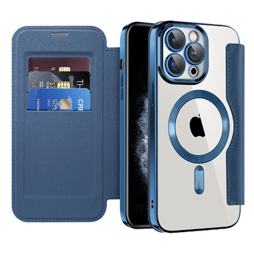 Etui "SmartMag Book" z Magsafe tehnologijo in RFID denarnico za iPhone 11 Pro Max - blue