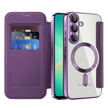 Etui "SmartMag Book" z Magsafe tehnologijo in RFID denarnico za Samsung Galaxy A26 - purple