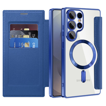 Etui "SmartMag Book" z Magsafe tehnologijo in RFID denarnico za Samsung Galaxy S25 Ultra - blue