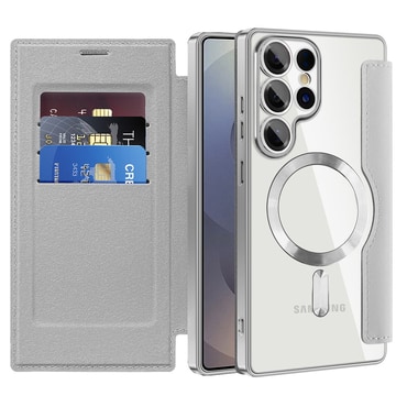 Etui "SmartMag Book" z Magsafe tehnologijo in RFID denarnico za Samsung Galaxy S25 Ultra - gray