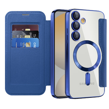 Etui "SmartMag Book" z Magsafe tehnologijo in RFID denarnico za Samsung Galaxy S24 FE - green