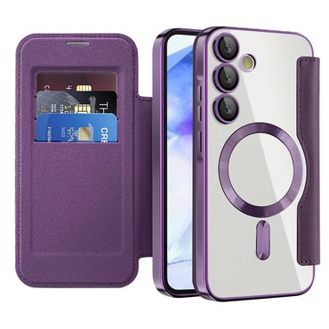 Etui "SmartMag Book" z Magsafe tehnologijo in RFID denarnico za Samsung Galaxy A55 - purple