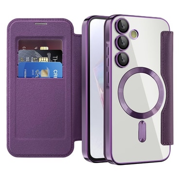Etui "SmartMag Book" z Magsafe tehnologijo in RFID denarnico za Samsung Galaxy A35 - purple