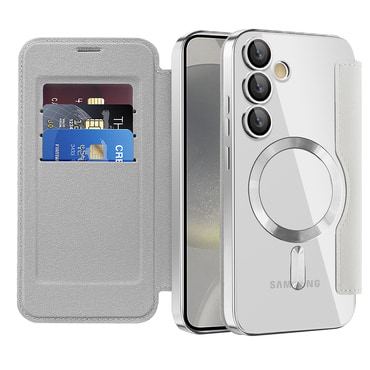 Etui "SmartMag Book" z Magsafe tehnologijo in RFID denarnico za Samsung Galaxy S24 - gray