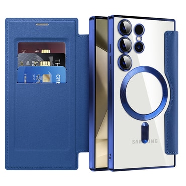 Etui "SmartMag Book" z Magsafe tehnologijo in RFID denarnico za Samsung Galaxy S24 Ultra - blue