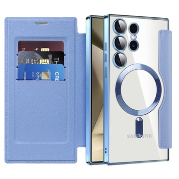 Etui "SmartMag Book" z Magsafe tehnologijo in RFID denarnico za Samsung Galaxy S24 Ultra - light blue