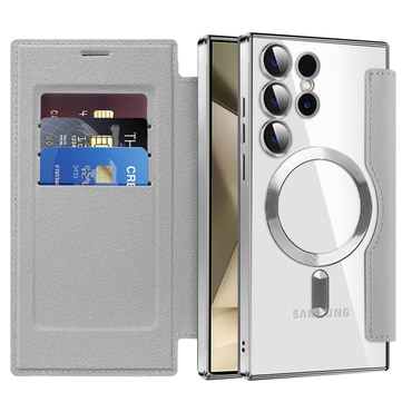 Etui "SmartMag Book" z Magsafe tehnologijo in RFID denarnico za Samsung Galaxy S24 Ultra - gray